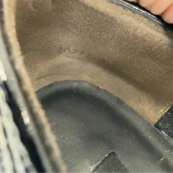 Paul Green Natasha LF Black Crinkled Patent Leather Loafers - Size 7.5 - Picture 8 of 9